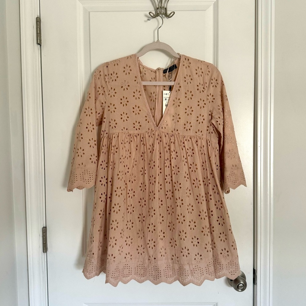 NWT Zara Eyelet Babydoll Romper